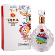 宜宾五粮液生产 百鸟朝凤 醇柔白盒 52度浓香型白酒 500ml礼盒装