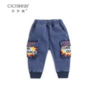 1日0点！ CICIIBEAR 齐齐熊 儿童工装牛仔裤