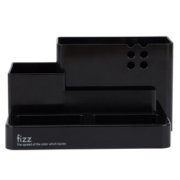 fizz 飞兹 笔筒6格款/桌面收纳办公用品 黑色BT5950