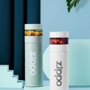 美国 Zippo 智能数显316不锈钢保温杯 茶水分离