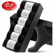 Langsha 浪莎 8770 男士纯棉中筒袜×６ *8件