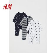 双11预售！H&M 婴儿连体家居服 3件套
