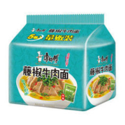 康师傅方便面藤椒牛肉面袋面泡面五连包休闲零食
