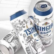 青岛啤酒 白啤11度 500ml*12听 赠 玻璃对杯