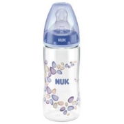 慢津贴：NUK 宽口径PA塑料婴儿奶瓶 300ml 蓝色 初生型