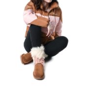 黑卡会员！ UGG Classic Short Patchwork Fluff系列 女士中帮雪地靴 低至404.7元