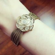 Anne Klein 施华洛世奇 AK-1046CHCV 水晶花时装女表