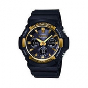 CASIO 卡西欧 GAW-100G-1AER 男士石英表 53mm 塑料 黑金色 圆形