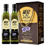 西班牙原瓶进口 黛尼（DalySol）压榨亚麻籽油500ml*2礼盒装食用油 *2件