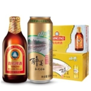 青岛啤酒 高端小棕金 24瓶+青岛山水 12听