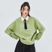 双11预售：韩都衣舍 OU13547 女士印花加绒卫衣