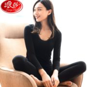 轻薄贴身、PLUS会员！ Langsha 浪莎 L88950 女士保暖内衣套装 *2件