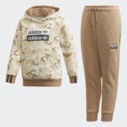 21日0点、双11预售： adidas 阿迪达斯 三叶草OTH HOODIE SET ED7781 儿童运动鞋套装