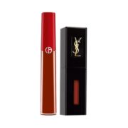 预售黑卡会员！YSL 圣罗兰黑管唇釉#416番茄红+阿玛尼 丝绒哑光红管唇釉#405