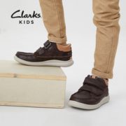 保暖高帮！clarks 其乐  男女童秋冬牛皮英伦皮鞋