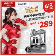 途虎养车 汽车小保养套餐 美孚1号 全合成 5W-40 SN 4L+机滤+工时