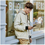 Semir 森马 19C059081316 男士仿麂皮棒球领夹克