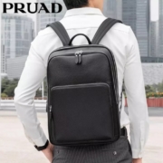 PRUAD  男士头层牛皮双肩包   真皮背包