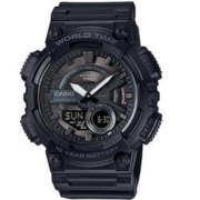 双11预售： CASIO 卡西欧 AEQ-110W 防水防震运动双显男表