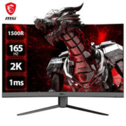 新品发售： MSI 微星 G27CQ4 27英寸显示器（2K、165Hz、1ms、FreeSync）