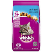 whiskas 伟嘉 成猫猫粮 海洋鱼味 10kg
