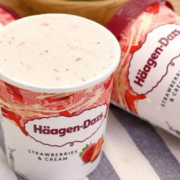 临期低价！Haagen-Dazs 哈根达斯 草莓味冰淇淋460ml*3杯