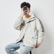 双11预售：tonlion 唐狮 625410052426 男士加绒连帽夹克