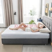 京造 简约独袋弹簧床垫 压缩席梦思 偏软睡感床垫 双人床垫 1.5米床