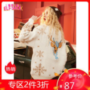 elf sack 妖精的口袋 19402250 女士红色圣诞雪花毛衣