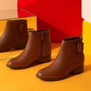 双11预售！Clarks 其乐 Elvina Dream 女士时尚侧拉链粗跟踝靴