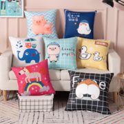 细腻轻柔！云音 网红卡通logo抱枕套 双面印花单枕套 不含内芯 40*40cm 6.8元包邮