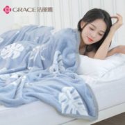 四季可用！洁丽雅 珊瑚绒毯  75*100cm