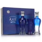 洋河（YangHe）蓝色经典 天之蓝 46度 口感绵柔浓香型白酒 480ml*2 礼盒装