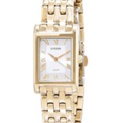 prime会员！Citizen 西铁城 EJ6123-56A 玫瑰金钢带方盘石英女表    含税到手约￥642