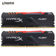 金士顿(Kingston) DDR4 3200 32GB(16G×2) 台式机内存条 RGB灯条 骇客神条 Fury雷电系列