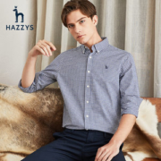 LG时装旗下中高端品牌 Hazzys 哈吉斯 男士格子长袖衬衫