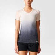 1日0点黑卡会员！adidas 阿迪达斯 夜跑反光细节女子跑步T恤 AZ2894
