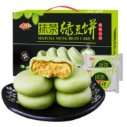 千丝旗舰店-抹茶绿豆饼整箱1000g礼盒