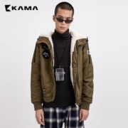 KAMA 卡玛 2417708 男士连帽棉服