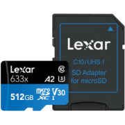 Lexar雷克沙 633x MicroSD XCUHS-IU3A2TF存储卡 512GB