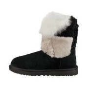 UGG Classic Short Patchwork Fluff系列 女士中帮雪地靴