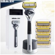 京东PLUS会员： Gillette 吉列 锋隐致护 手动剃须刀礼盒装（1刀架+5刀头+磁力底座）