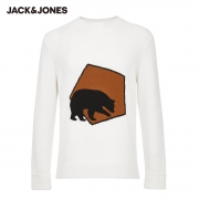 JackJones 杰克琼斯 219424513 撞色圆领罗纹针织衫