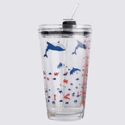 网红款！兴魅 牛奶玻璃杯 450ml 送杯盖+吸管