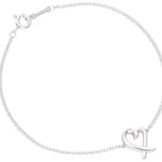 prime会员！Tiffany & Co 蒂芙尼 帕洛玛∙毕加索爱心 中号纯银手链  33645511  1225.49元含税直邮