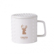 京东PLUS会员： COSTA 咖世家 陶瓷马克杯 白 355ml
