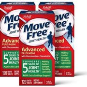 历史底价！Move Free 绿盒维骨力关节炎止痛配方 120粒*3盒  到手￥276.9