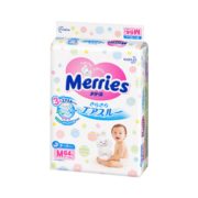 1日10点！ kao 花王 Merries 妙而舒 婴儿纸尿裤 M号 64片