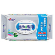 心相印 厨房湿巾 银装 带盖抽取 去污一片就够 30片装 *2件