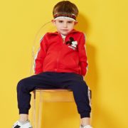 DisneyBaby 迪士尼宝宝 男童米奇卫衣长裤套装 89元